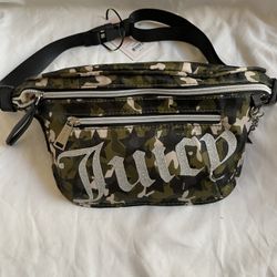 Juicy Couture Camo Star Studded Fanny Pack Waist Bag $59 New