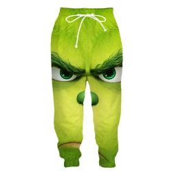 Grinch Unisex Green Holiday Christmas 3D Print Pullover Hoodie Pants Suit