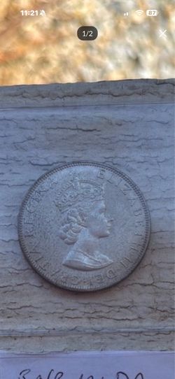 Bermuda crown silver coin