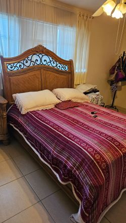 Ornate Wooden Queen/King Headboard