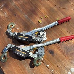 Come-a-long pulley wench