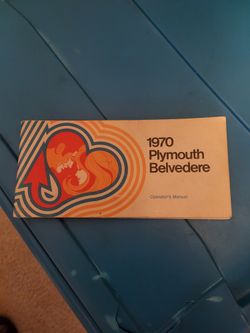operators manual for 1970 Plymouth belvedere