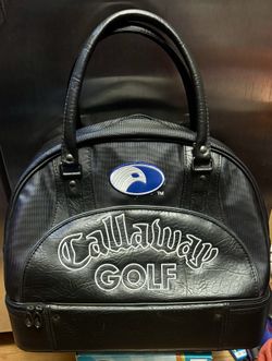 Callaway Golf Hawkeye Leather Zip Bottom Accessory Shoe Carrier Overnight Bag