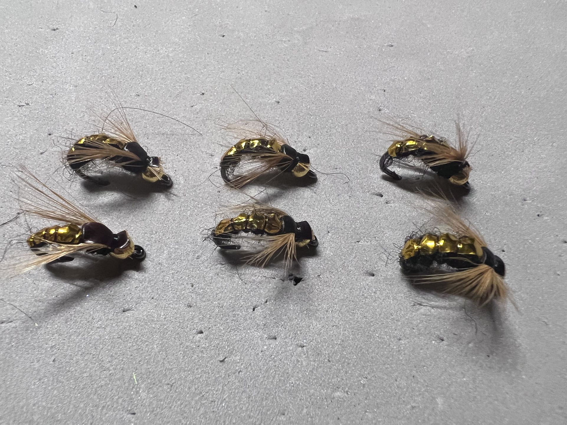 Steelhead/Salmon, Bionic gold Nymphs, Size 6, Sold Per 6