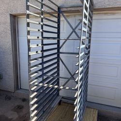 Industrial Aluminum Tray Cart Rack. Heavy Duty.