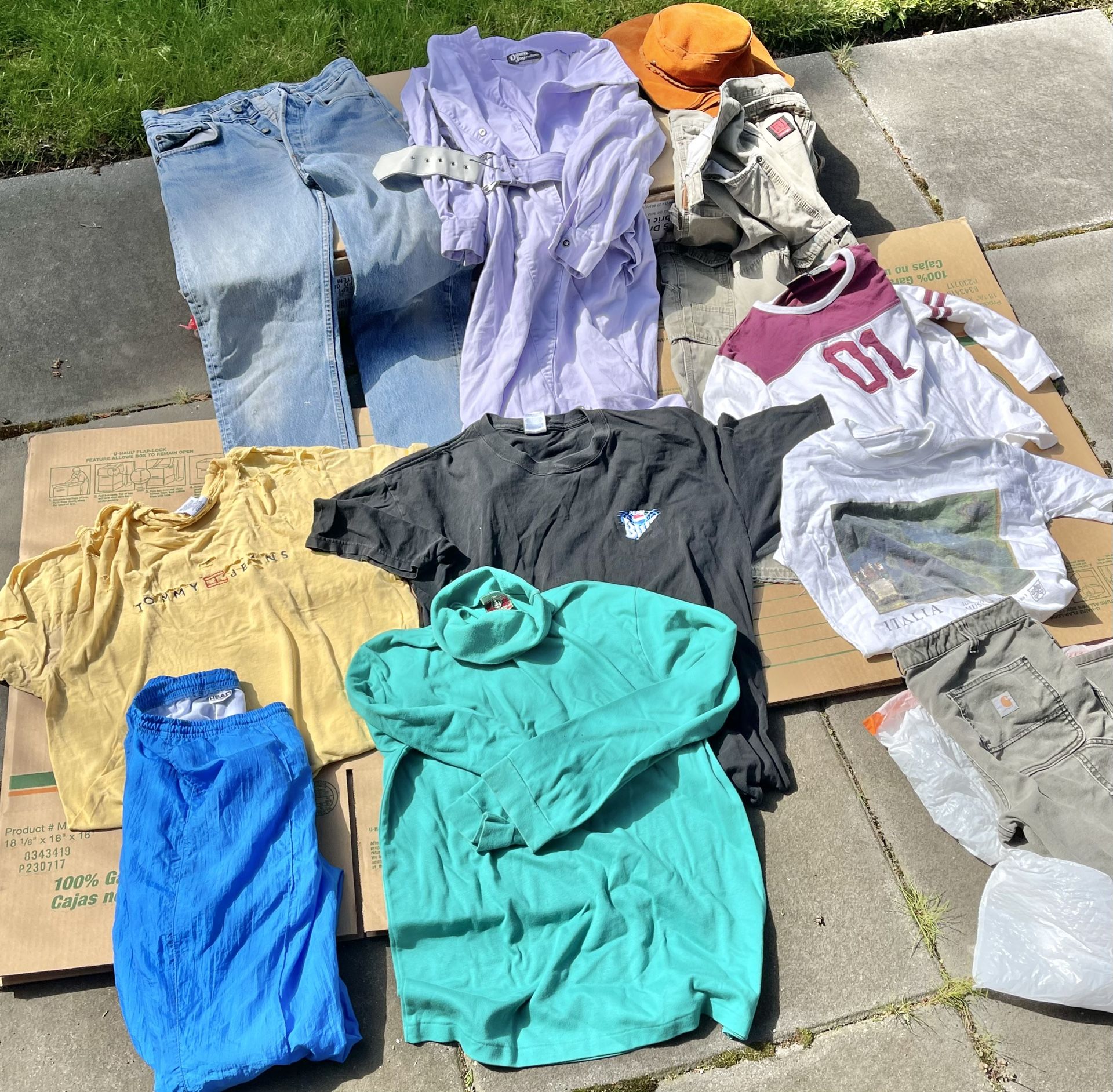 Vintage Clothing Lot Levi, Pepsi Tommy Jeans, Dawn Joy Fashions & More