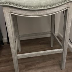 Green And Gray Wood Stool