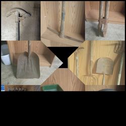 Vintage Garden Tool Lot – Shovel, Fork & More