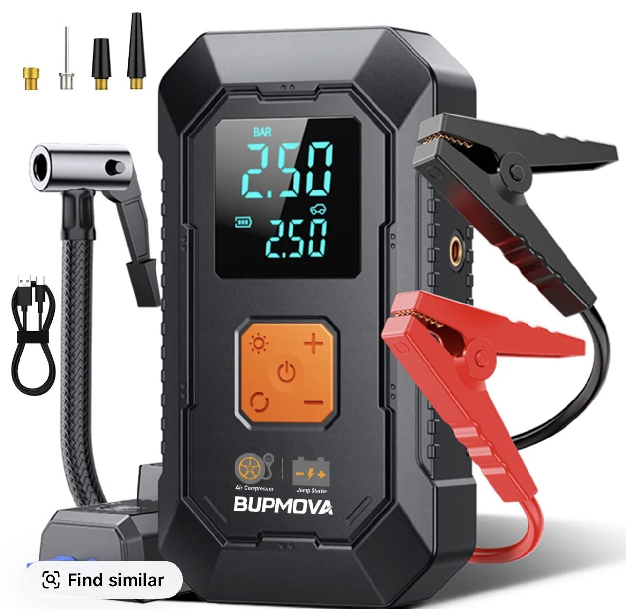 Portable Car Jump Starter with Air Compressor