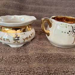 China Sugar Bowl & Creamer Set