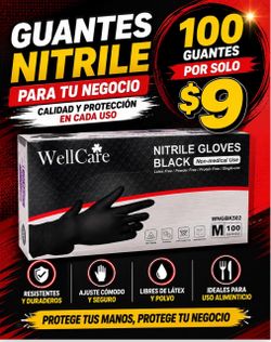 Nitrile gloves $9