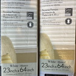 Real Wood Blinds 23 Inch X 64 Inch Brown ( I Got 2 )
