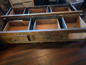 Rustic Queen Storage Bed Frame – Solid Wood with Under-Bed Drawers