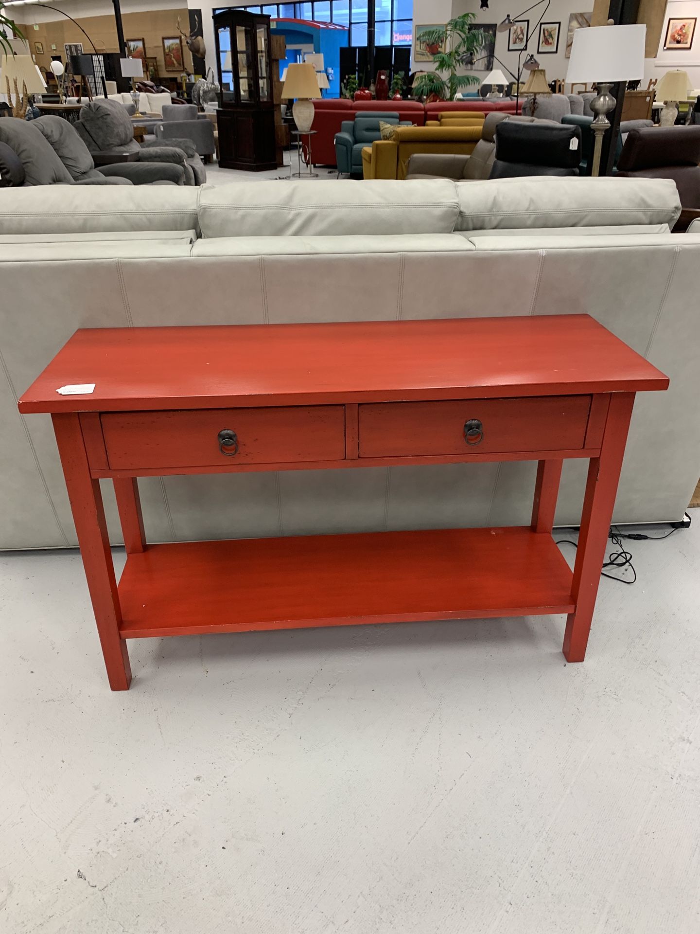 Red Pottery Barn Console