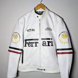 Ferrari Motorbike Leather Jacket