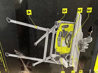 Used Ryobi 10” table saw with stand might be missing stand screws $150 (financing available)