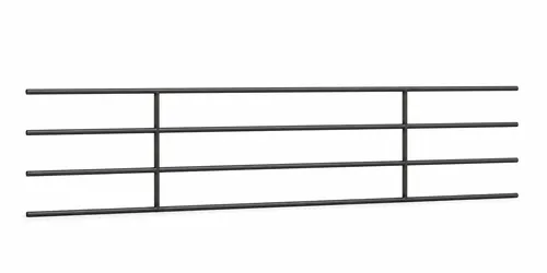 10 ft Continuous Fence Panel | 4-Rail Bare Metal | New