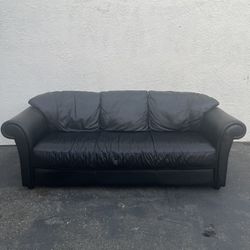 FREE DELIVERY - Very Nice Black Leather Couch