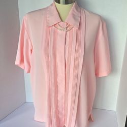 FASHION Attitudes Womens Pink Vintage Blouse