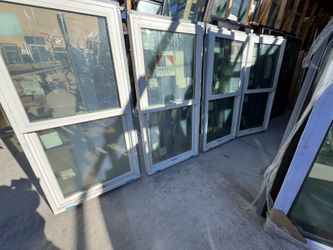 4-single Hung Glass Windows 30”x60” Each $300