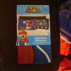 Barbie And Mario Bros Pillow Case