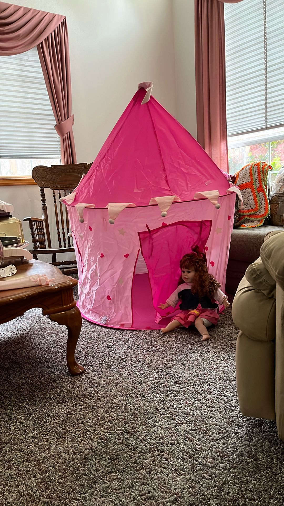 Pink Castle Play Tent And Doll