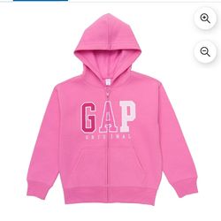 Girls GAP Zip Up Hoodie Jacket Sz Med