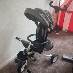 4-1 Stroller Converts to a  Stand Alone Tricycle (Up to age 8)  