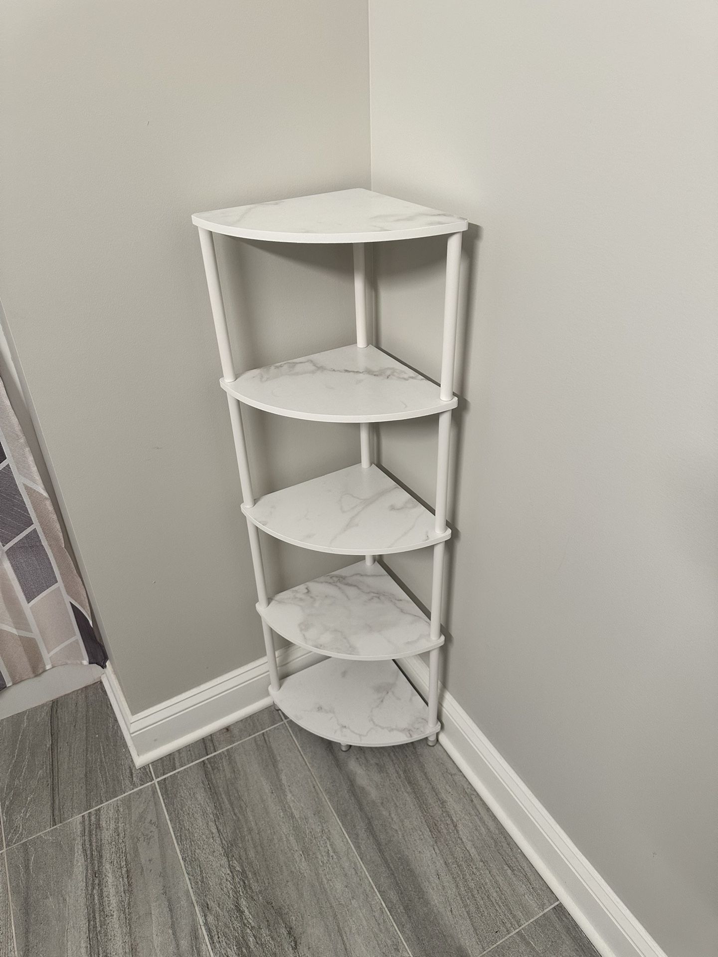 White Corner Shelf Stand