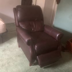 Dark Brown Leather Reclining Chair