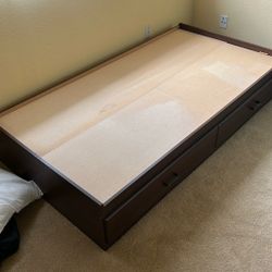 Twin Size Bed Foundation With Storage 