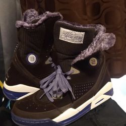AIR JORDAN HIGH TOP BOOTS PURPLE & BROWN SUEDE  New
