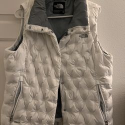 White North Face Puffer Vest Jacket