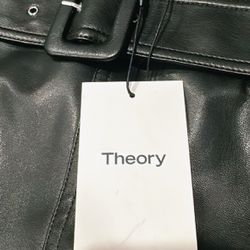 Theory Faux Leather Skirt 