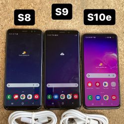 Samsung Galaxy s8. s9. s10e. Like New and Unlocked! 