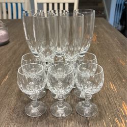 11 Pieces Antique Crystal