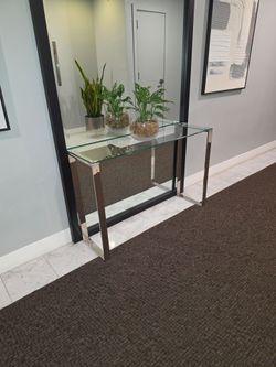 Glass and Metal Console