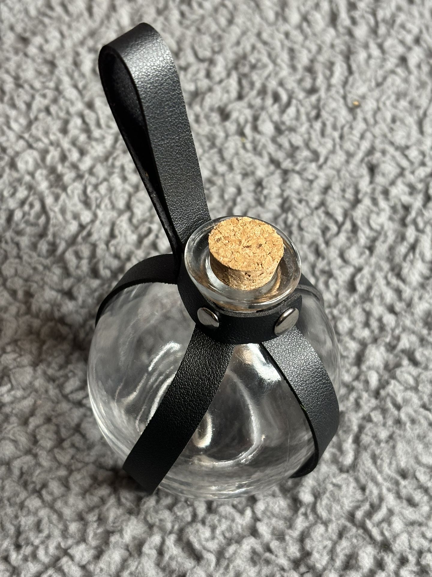 Leather Wrapped Potion bottle w/ Cork