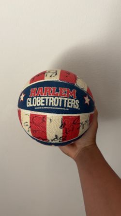 Signed Harlem GlobeTrotter mini basketball from 2012