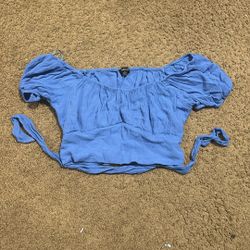 Blue Crop Top