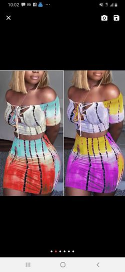 2 piece Tye Dye Skirt set 😍😍