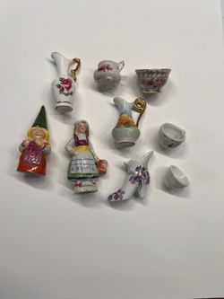 Vintage miniature porcelain figures