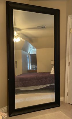 Large Black Framed Floor Mirror