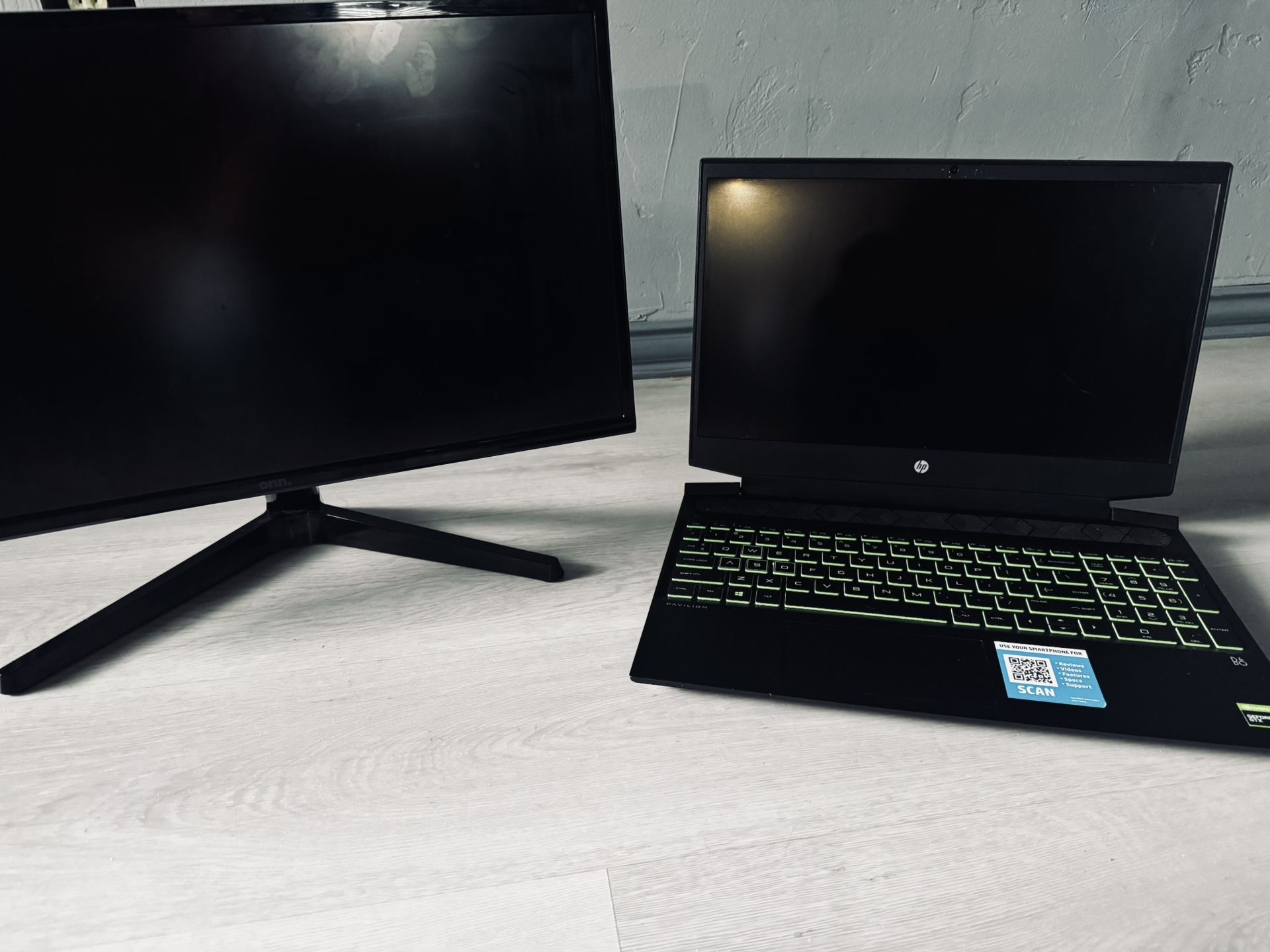 HP Pavilion Gaming Laptop + Monitor Bundle