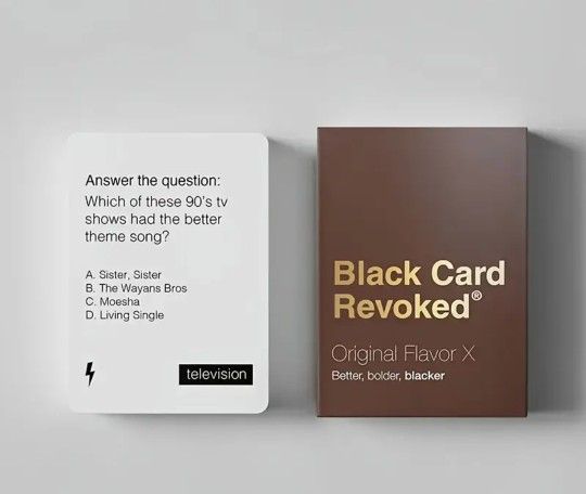 Fun Black Card Revoked Trivia Card Game
