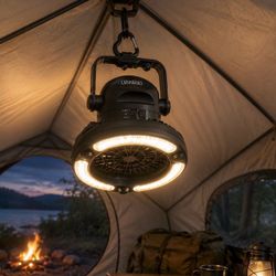Hanging Camping Fan And Light