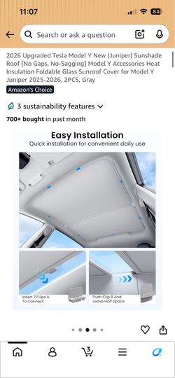Tesla model y sunshade