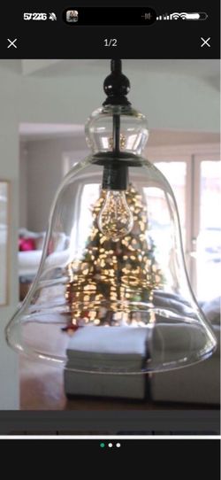 3 Pottery Barn Large Bell Pendent lights