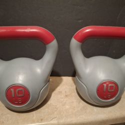 Set Of 10lbs Sand Filled Kettle Bell Weights.20 Lbs Total
