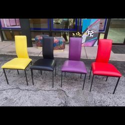 PPU—- Set Of 4 Contemporary Colored Chairs 